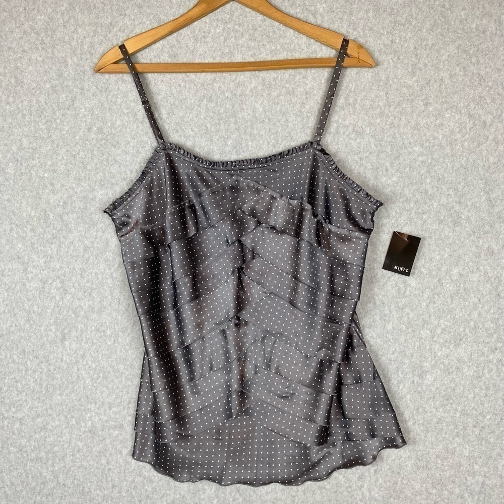 Mixit Women’s Grey Ruffled Camisole Sz XL - Picture 3 of 9